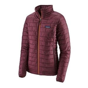 Patagonia Nano Puff Jacket - Maroon Red & Orange - Size Medium